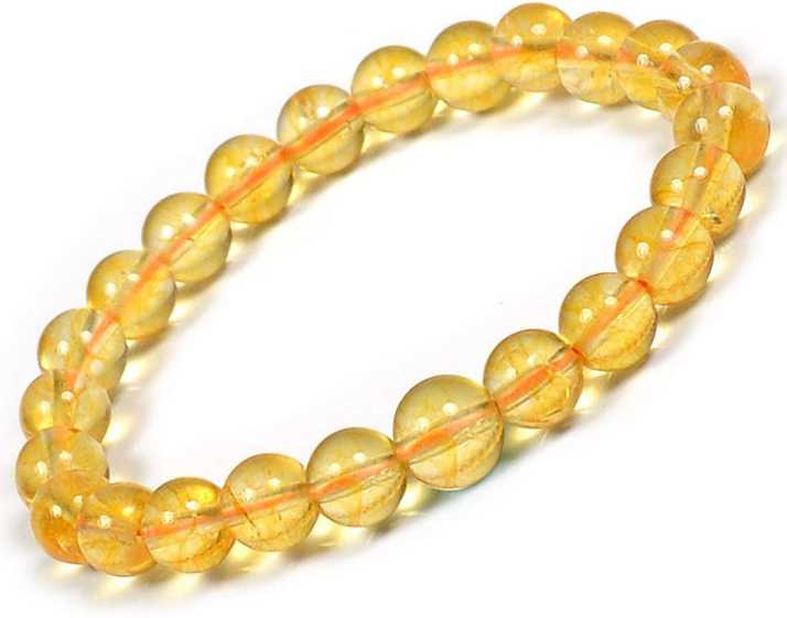 Yellow Round Natural Citrine Beads Bracelet at Rs 199 in New Delhi | ID:  25513805791
