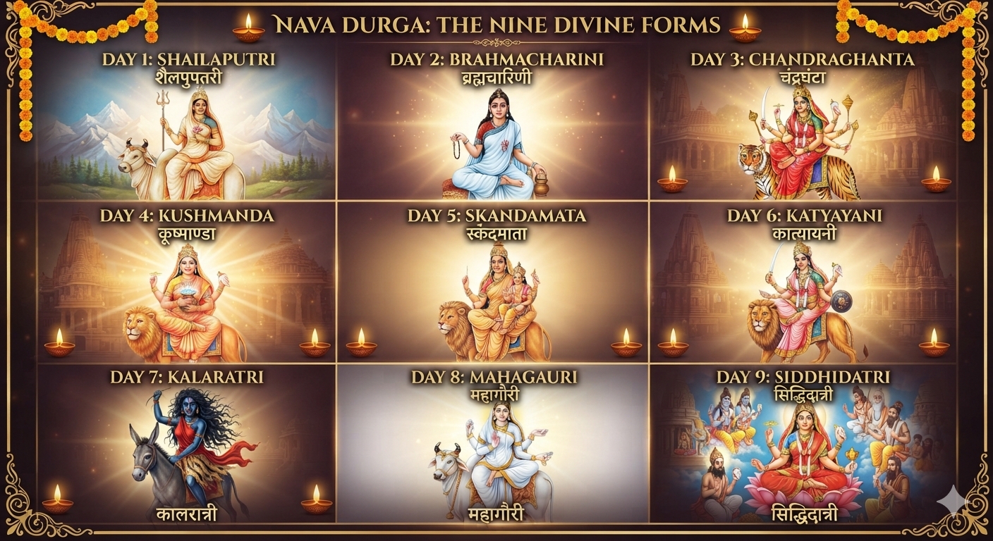 Nine Divine Forms of Maa Durga